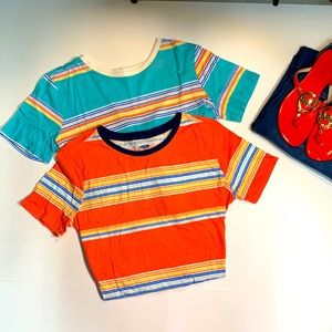 NWT 2 Piece Set Old Navy ⚓️ Tie Front Stripe Tops